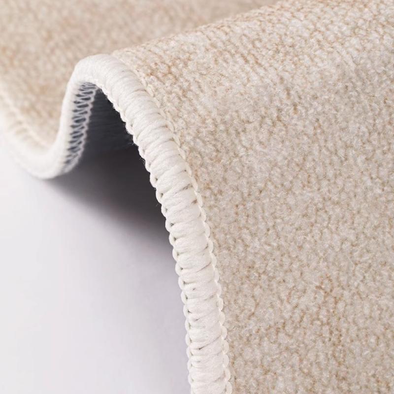 Cream Style Stripe Carpets for Living Room Light Luxury Bedroom Decor Carpet Round Lounge Soft Rug Home Thick Non-slip Floor Mat