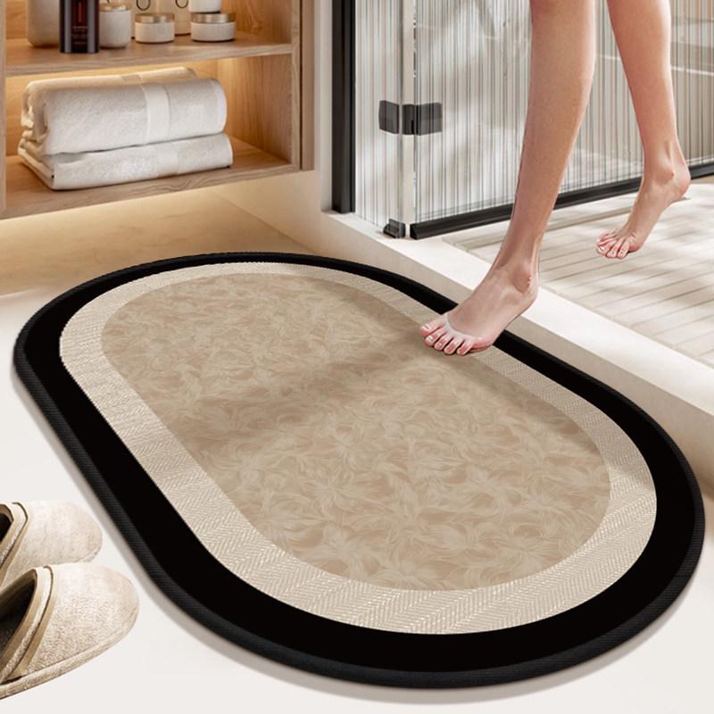 Luxury Quick-Dry Non-Slip Diatomaceous Floor Mat - Absorbent, Stain & Scratch-Resistant Bathroom Door Mat
