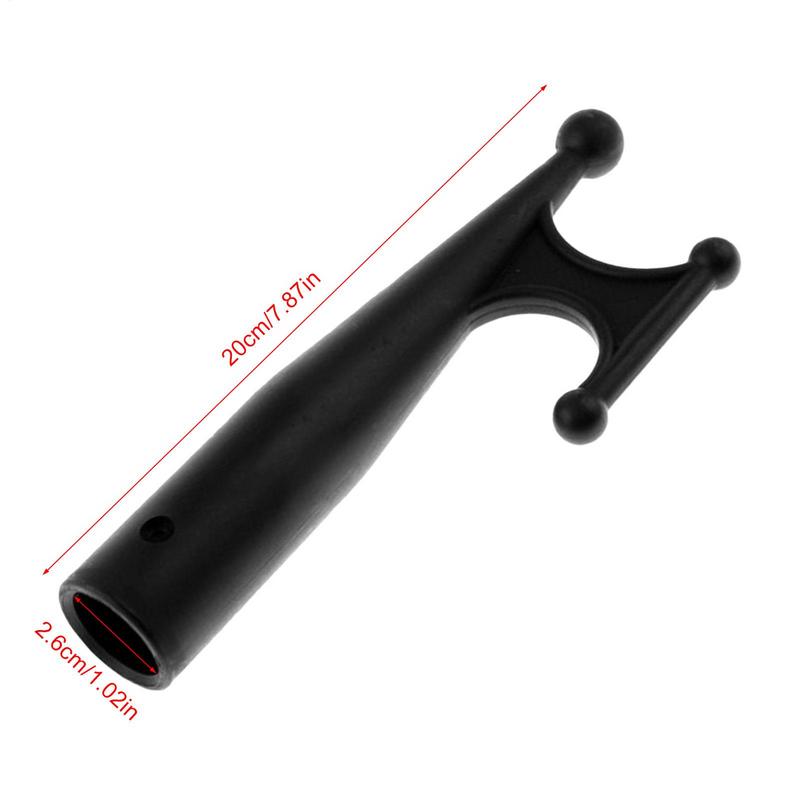 Boat Accessories Nylon Boat Hook 20X2.6CM black Boats Hook Head End For Mooring Yacht Nylon Mooring Boat Hook Head Replace Top