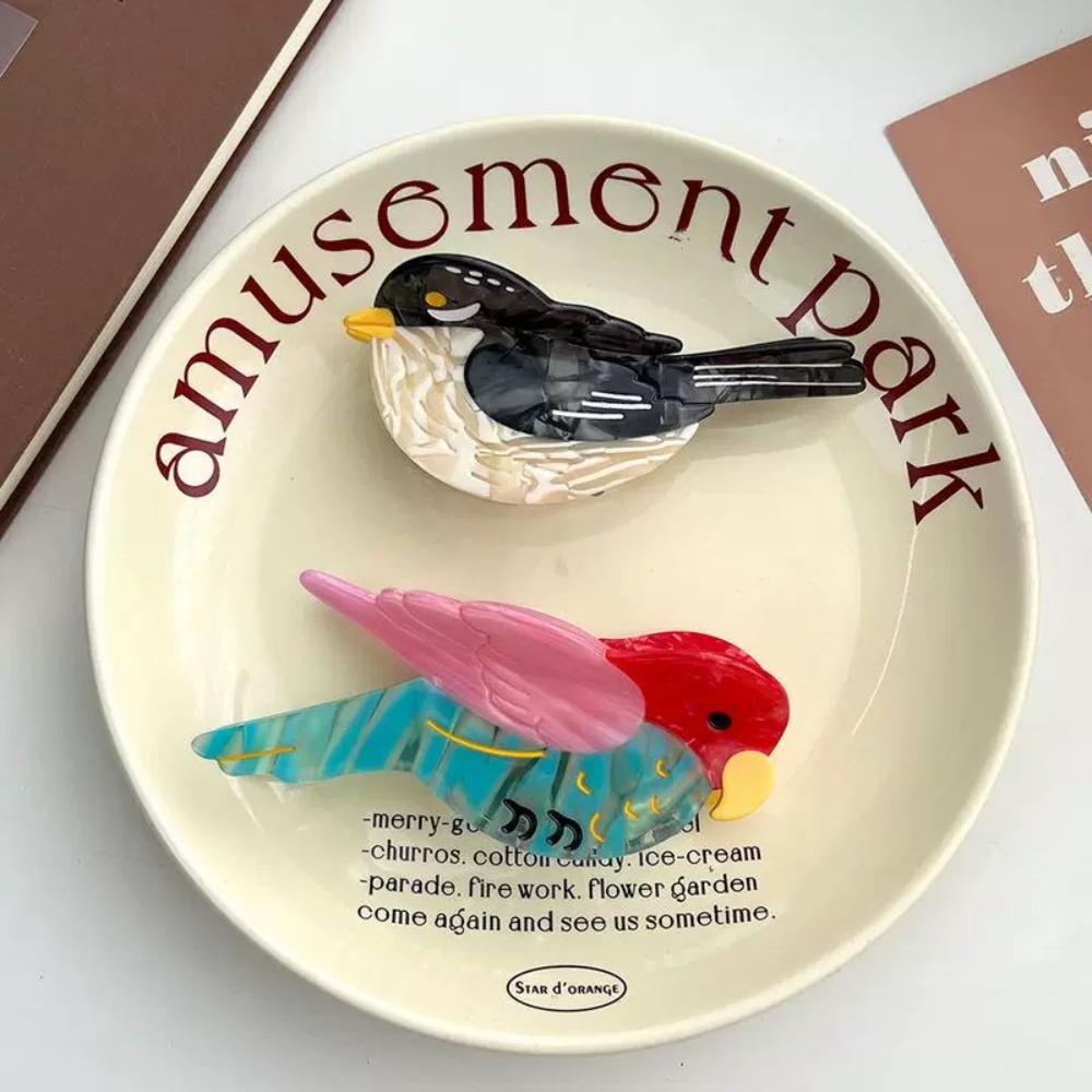 Cute Cartoon Animal Shark Clip Creative Korean Style Acetic Acid Hair Claw Woodpecker Headwear Swallow Bird Hair Claw Travel