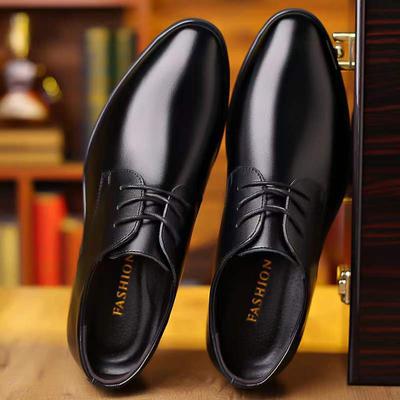 Scarpe da uomo in pelle di taglia grande per commercio estero scarpe da uomo britanniche miglior uomo dello sposo nero abito da uomo d'affari suola morbida abito