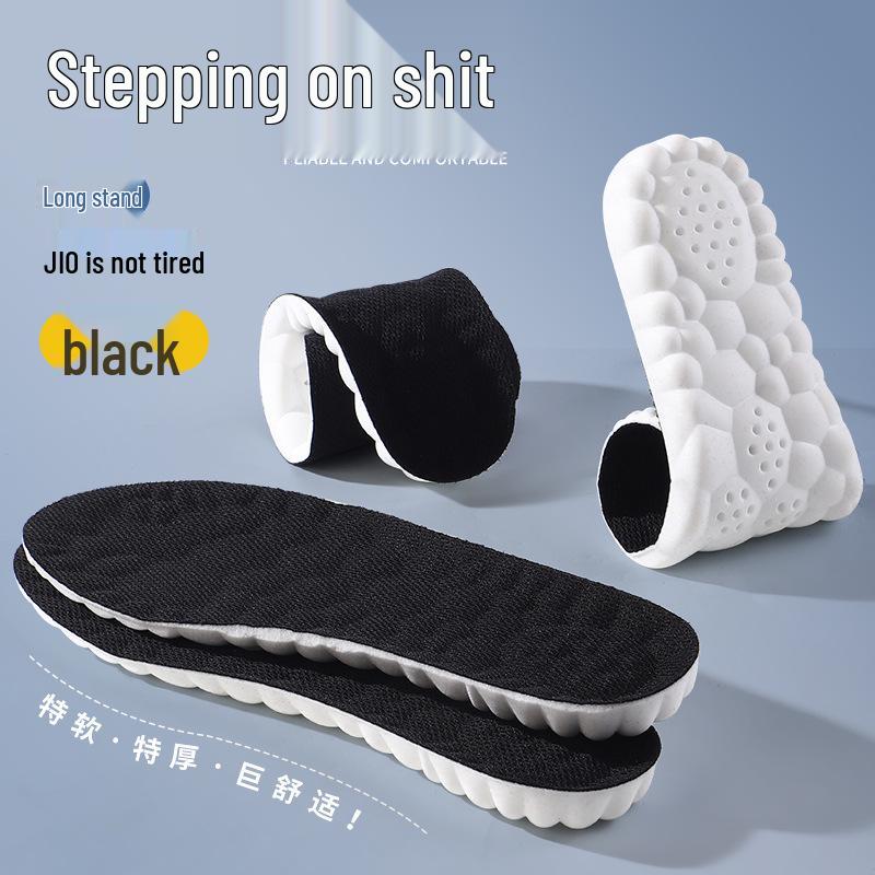 

4D Cloud Insole Odor-Resistant Breathable Sneakers for Men & Women - High Elastic Shock-Absorbing Comfort Shoes. 37-38 чорний