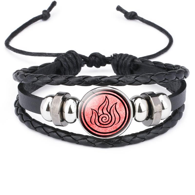 Unique Avatar The Last Airbender Time Gemstone Leather Bracelet Handmade Unisex
