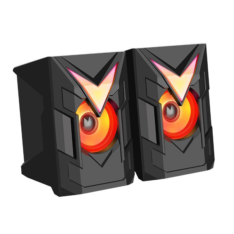 

RGB Gaming Bluetooth Speaker: High-Quality Stereo Sound with Surround Lighting for Desktop Multimedia.