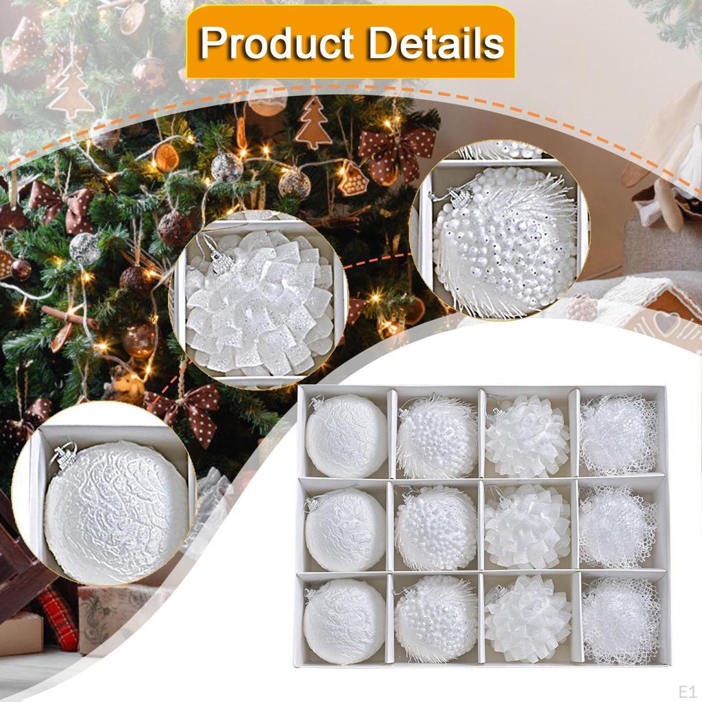 12x Christmas Ball Ornaments Tree Hanging Decorations Thoughtful Gifts Decorative