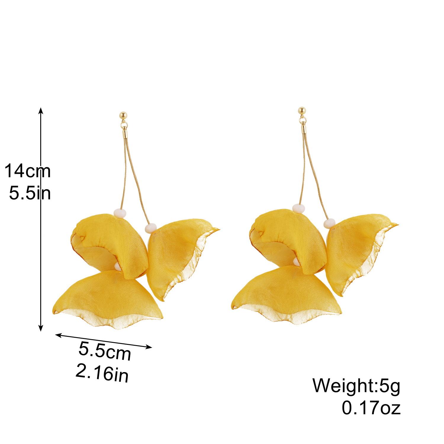 

Преувеличенные серьги-кисточки с цветами, серьги для личности, темпераментные длинные тканевые серьги, серьги с красными цветами, модные серьги 2026, повседневные украшения