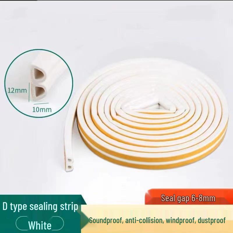 D-Type Self-Adhesive Door and Window Seal: Anti-Collision, Soundproof, Windproof, Thermal Insulation Strip