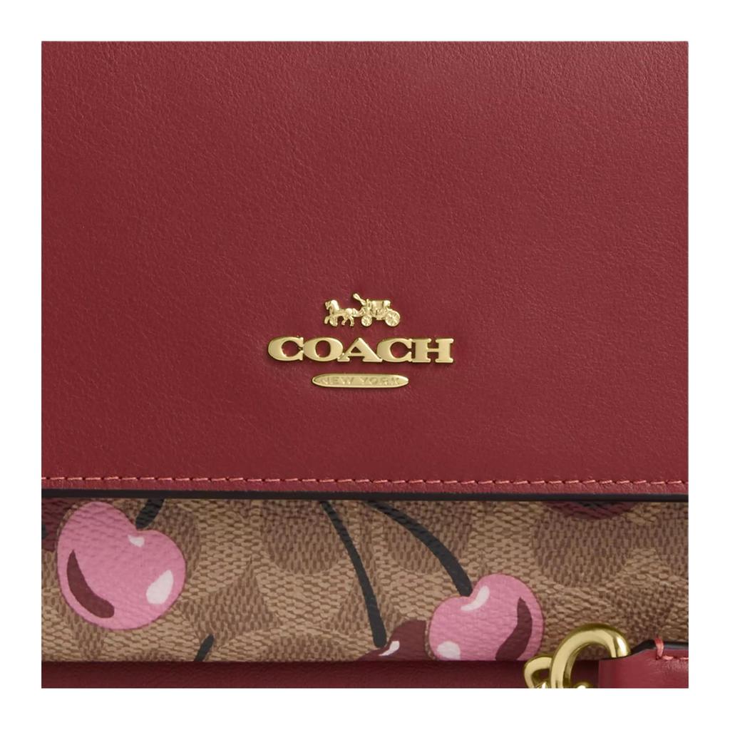 COACH Klare Coated Canvas Crossbody Bag, Shoulder Bag Small Women's Burgundy CY689-IMTAM