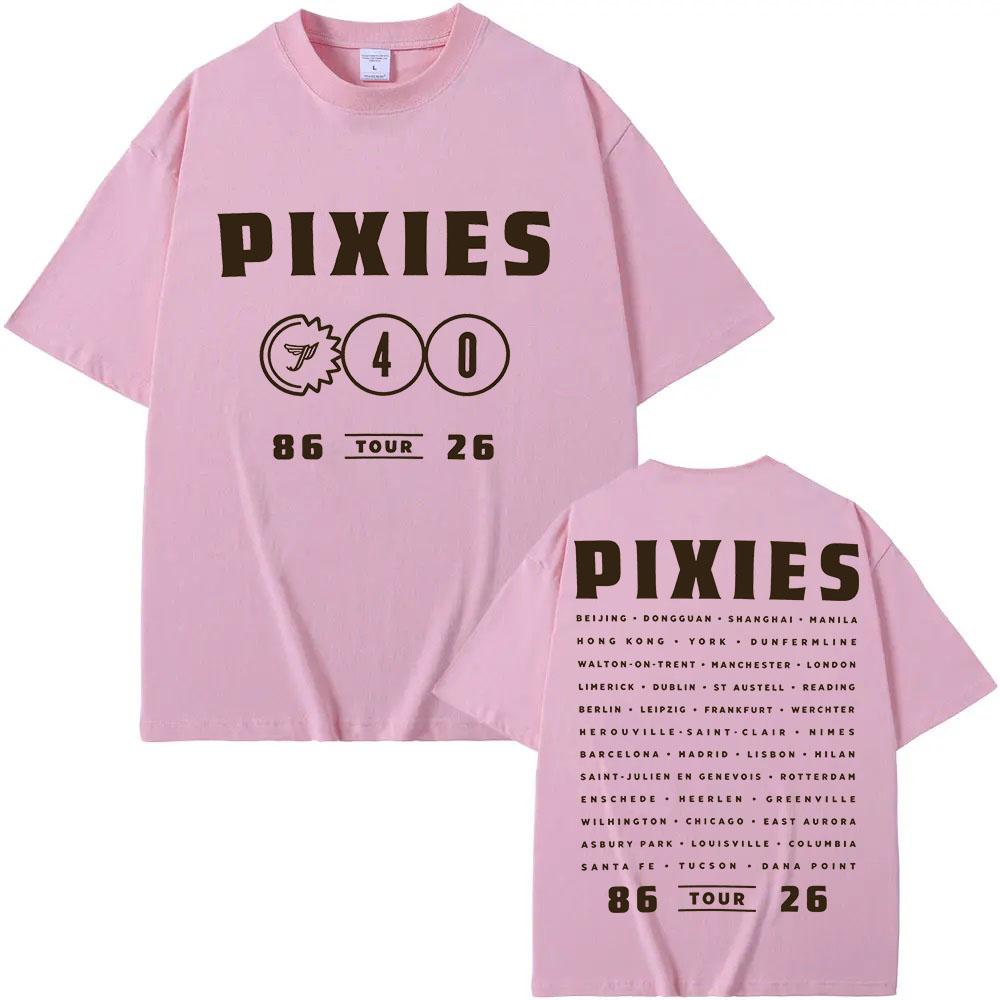 Trendy discount Pixies Grafisch T-shirt Stardust 2026 Wereldtournee Dagelijkse Kleding Print T-shirts Streetwear Dames Heren Casual Tops Zomer Katoenen T-shirt S