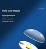 USB Rechargeable Multi-Function Outdoor Flashlight with White Laser, Side Red & Blue Warning Lights