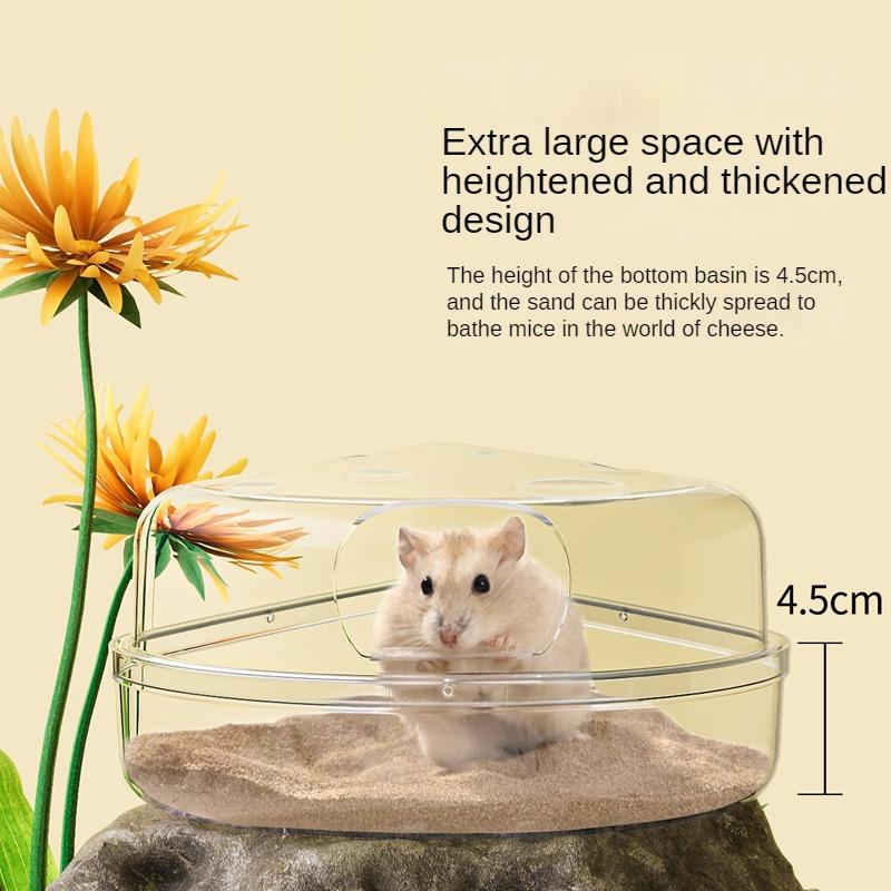 New Creative Golden Bear Bath Scenery Small Pet Supplies Cheese Bath Hamster Bath Sand Toilet Dual Purpose Urine Sand Basin