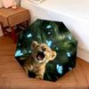 Animalsthatyawn Pattern Pattern New Style Umbrella, 1 Piece Automatic Folding Umbrella, Portable Travel Umbrella, Outdoor Umbrella, Birthday Gift