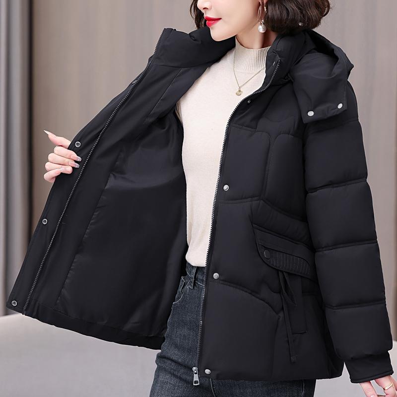 Plus Size XL-5XL Fashion Winter Woman Parkas Hooded Thick Warm Jacket Loose Middle Age Women's Coats