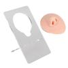 Silicone Nose Model 3D Simulated Nose Model with Acrylic Stand for Piercing Practice Jewelry Display Light Skin Color