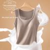 Women's Autumn/Winter Velvet Striped Vest with Chest Pad – Silk Protein, Warm, Versatile for Layering.