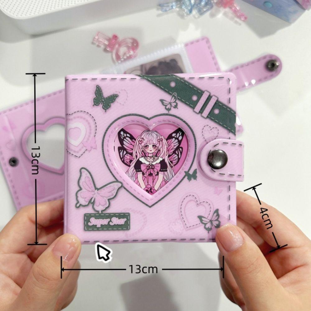 Fashion Sweet Lace Denim Style Card Album 3 Inch Mini Idol Card Collect Book Loose leaf detachable PVC Photocard Binder