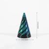 3DPrinted Spiral Cone Pyramid Passthrough Sculpture Vortex Illusion Cone Toy, Mini Spiral Ornament,Stress Relief Desk Decoration