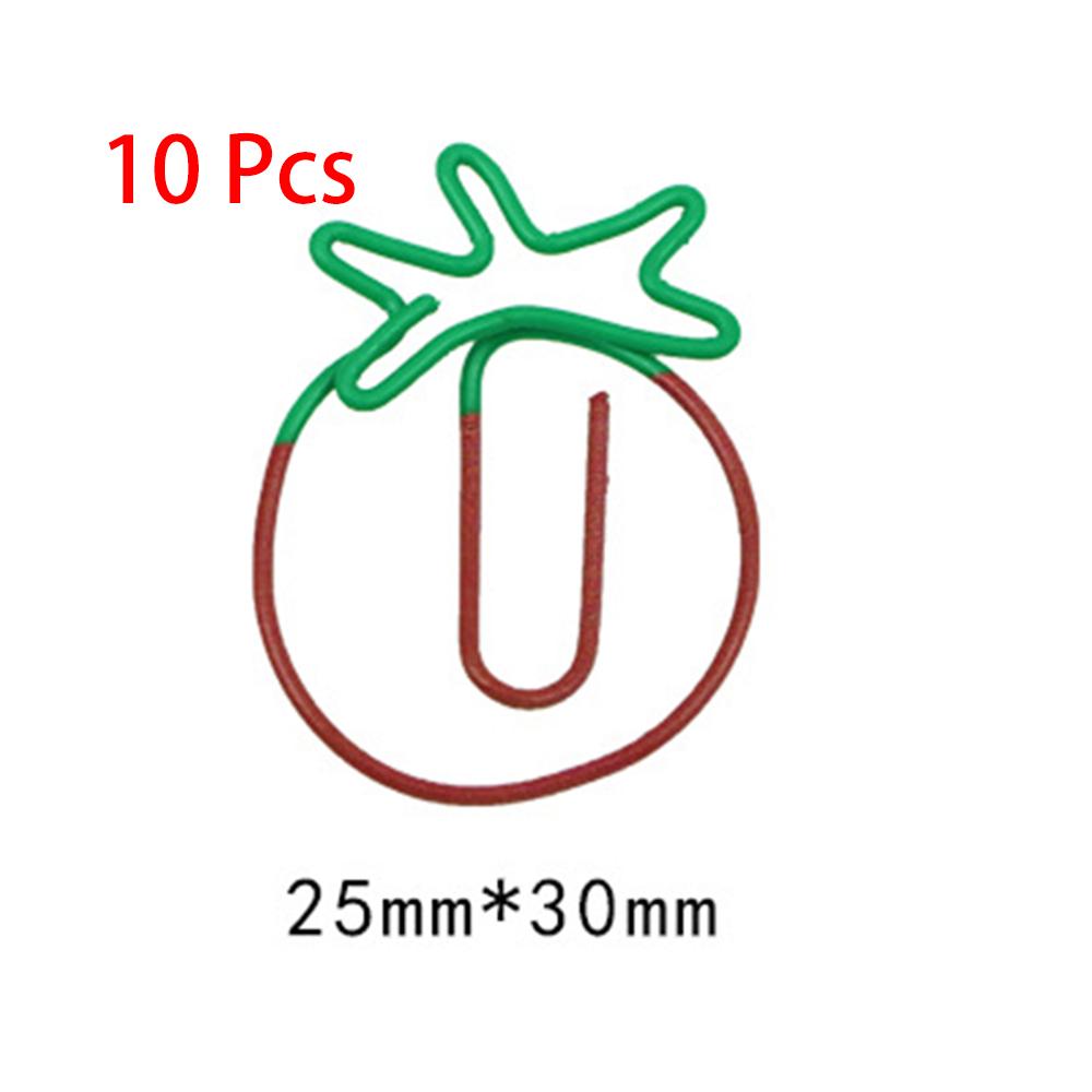 10 Pieces Cartoon Vegetabl Creative Carrot Metal Office School Supplies Cute Paper Clips Gift