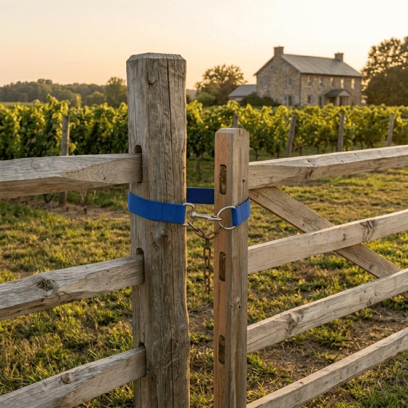 Einfaches Markumen-Schloss, einfacher Ranch-Torriegel, Türriegel mit Lasso-Seil-Schließe mit einzelnem Ring, Befestigung für Pferchezaun