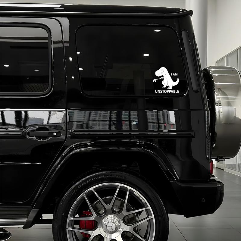 "I AM UNSTOPPABLE"Dinosaur stickers,For Car Door And Window Decoration Stickers Car Accessories decal