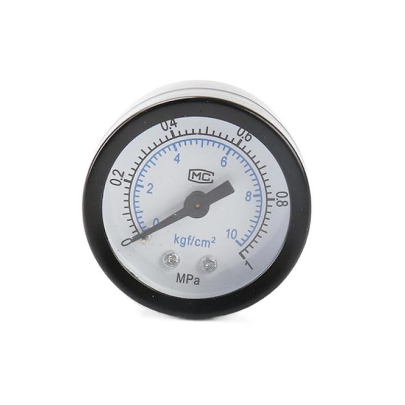 Y40 Mini Low Pressure Gauge Back Mount 1/8" Thread Pressure Gauge 0-1Mpa Shatter-proof Pressure Gauge for Fuel Air Oil Water