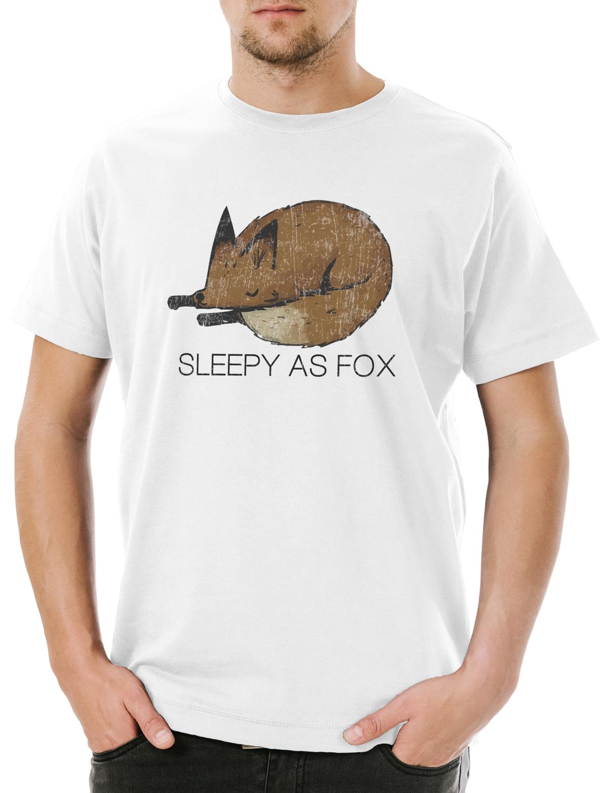 

Sleepy As Fox Men s T-Shirt Mens Womens Tees Top Sleep Sleep Chill Chiller Relaxing Sleep M