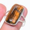 Natürlicher Tigerauge Edelstein 925 Sterling Silber Schmuck Ringgröße 11 AR-16663