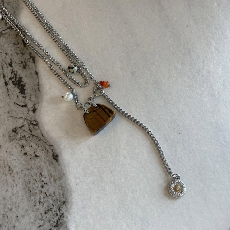 Small Bag Pendant Necklace Chain Necklace Small Bag Neck Jewelry Titanium Steel Texture for Women Who Love Details