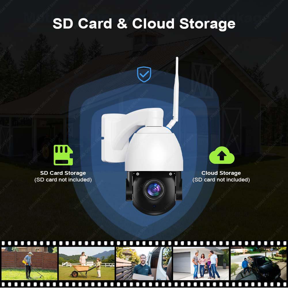 4K 8MP PTZ IP Outdoor 50X Zoom WiFi Surveillance Camera 120M IR Distance Security Protection Metal Shell Smart CCTV Cam