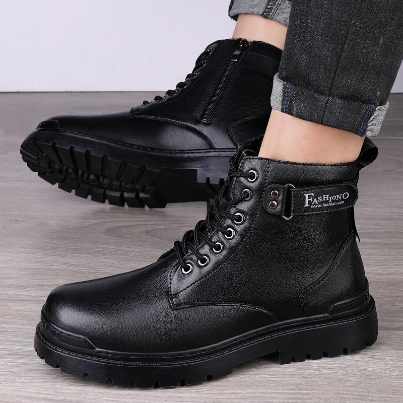 Winter /Herbst Herren Qualität Militär Lederstiefel Outdoor Taktische Wüsten Kampfstiefel Motorrad Stiefeletten Schneeschuhe