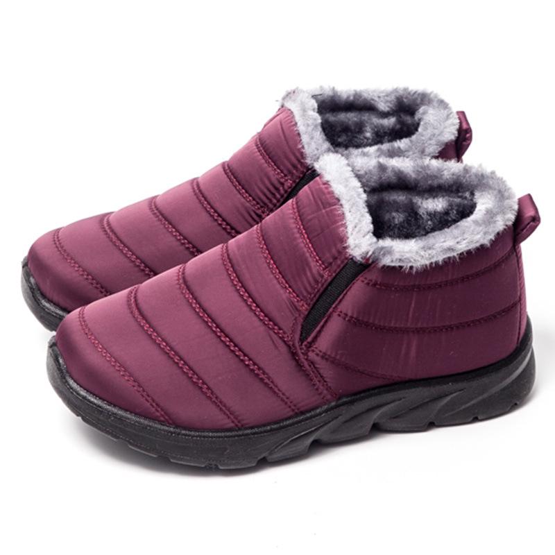 Comfortable Slip-resistant Stylish Lightweight Breathable Women's Shoes Women Waterproof Warm Fur Lining Casual Snow Slip On Ankle Boots Winter Shoes
