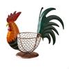 Cockerel Egg Basket Vintage Style Metal Tabletop Display Chicken Holder for