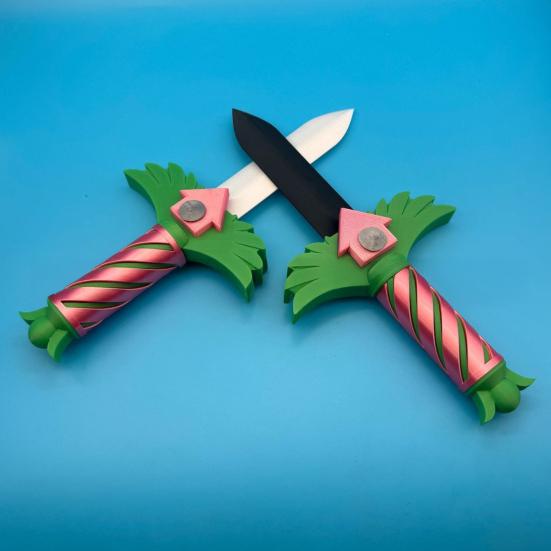 3D Printed Stiletto Toy Korean Folk Game Inspired Pocket Stiletto Heavy Duty Traditional Game Movie Character Role-play Mini Cutter Props