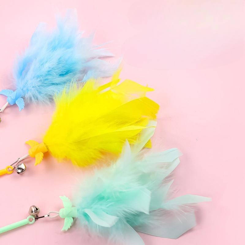 1Pc New Cat Toy Cat Teaser Stick Long Pole Cat Feather Cat Teaser Stick Self-hi To Relieve Boredom Pet Products