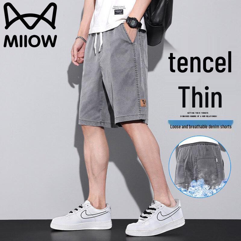 MiiOW Men s Ice-Feel Denim Shorts L
