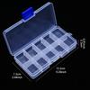 1/5/10pcs Storage Box 10grids Detachable Compartment Organizers Transparent Plastic Storage Case Beads Diamond Container TMZ