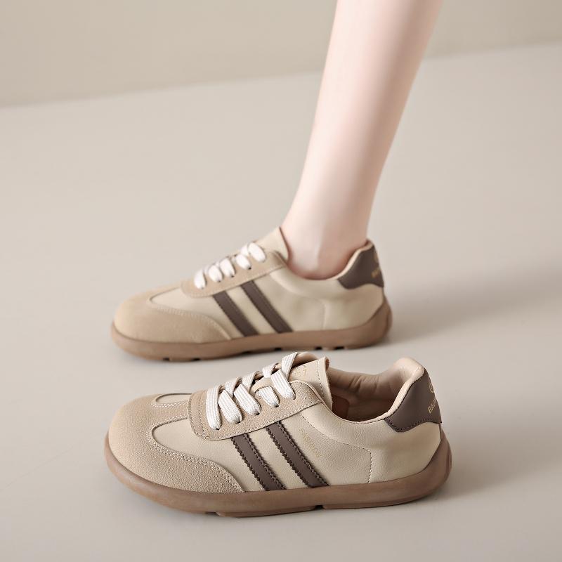 

Женская обувь осень новая мода повседневная обувь студенческий стиль широкий носок мягкая удобная плоская обувь повседневная спортивная обувь для отдыха на природе 35 бежевый