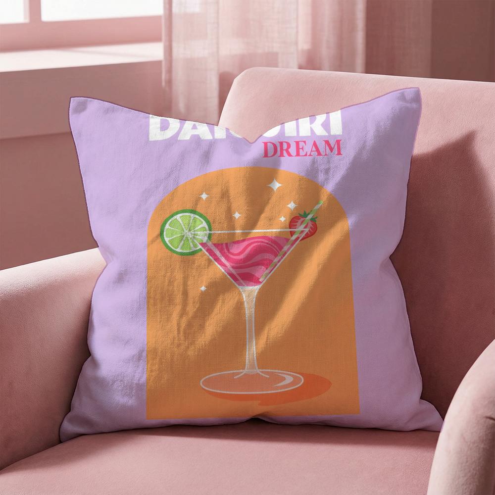 

Daiquiri Cocktail Cushion Cover Multi-Scene Pillow Cover for Home & Car - Reversible, Soft & Durable for Daily Use 30cmx30cm