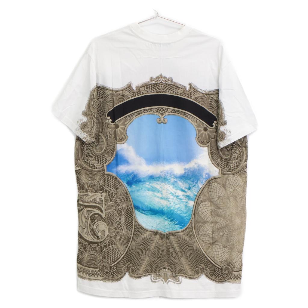 Givenchy [Domestic Regular] 17J 7109 881 Graphic Big Silhouette Short Sleeve T-Shirt/ Tops XS White/Brown/Red/BlueUsed