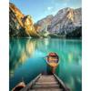 Full Round Drill DIY Diamond Painting Boat Full Round Drill Lake Scenery Embroidery Cross Stitch Home Decor Gift