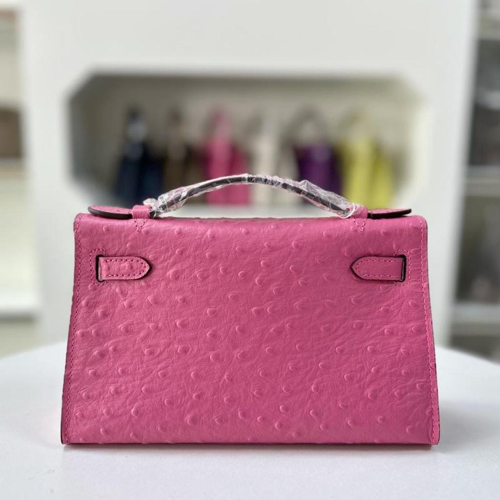 New Palm-pattern Mini Bag A Generation Of Ostrich Pattern Leather Single-shoulder Cross-seat Dinner Clutch