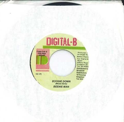 

7inch Record BEENIE MAN - Boogie Down NONE DIGITAL B Jamaica Reggae, Ska & Dub Used