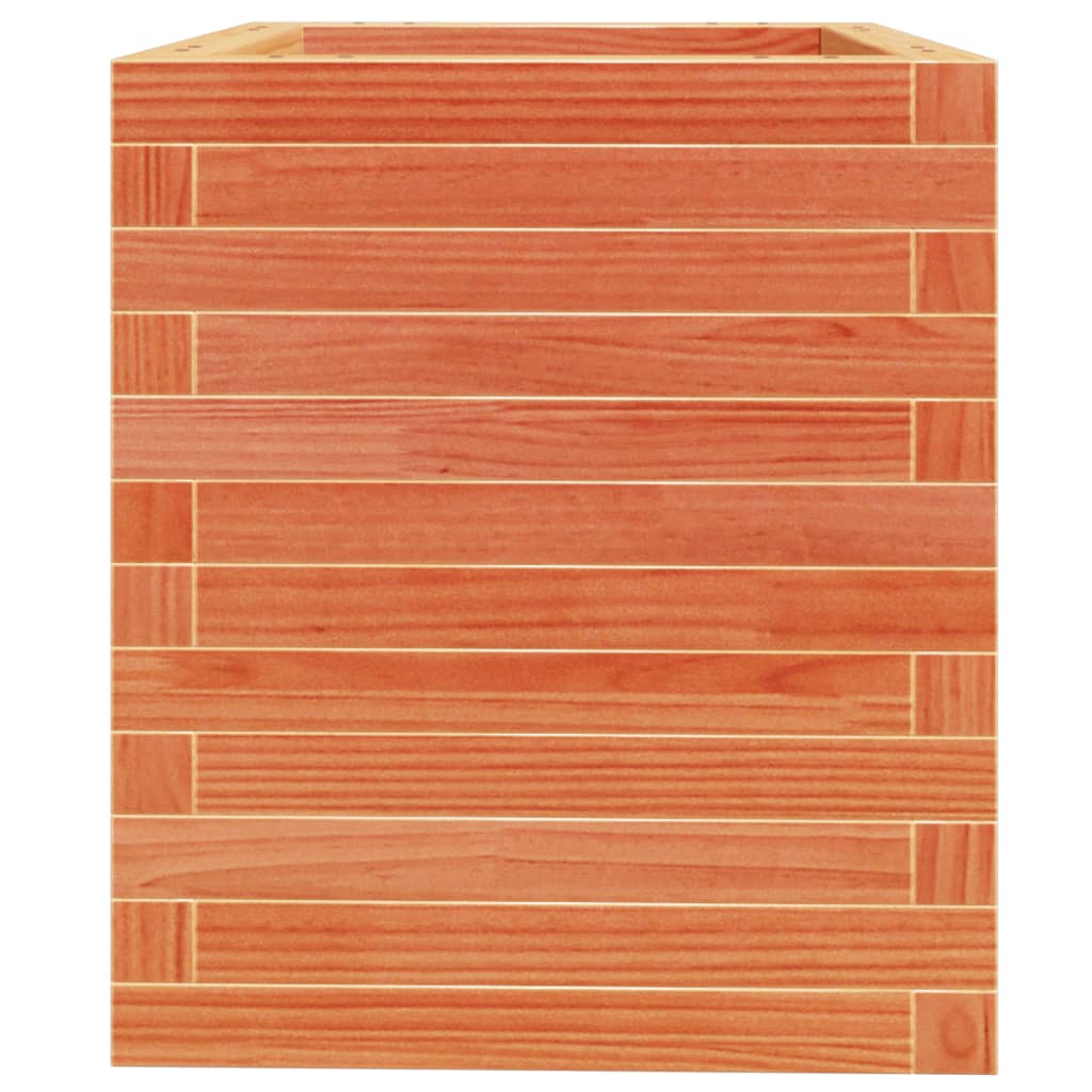 Plant Pot Wax Brown 40x40x46 cm Solid Pine Wood