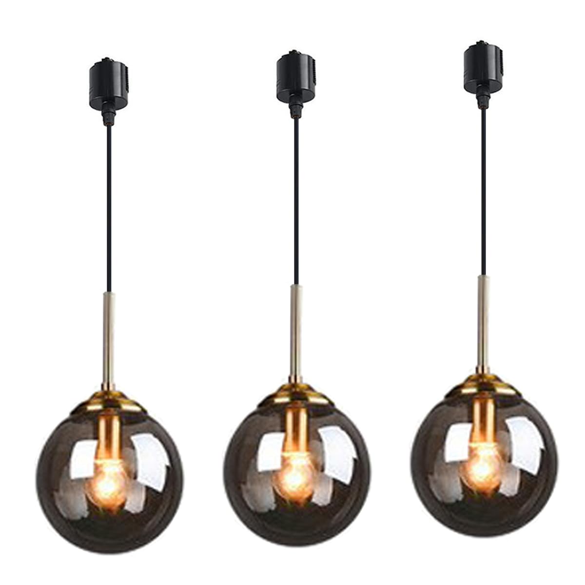 

Стильний світлодіодний підвісний світильник JLOWCO у формі кулі в японському стилі зі скляним абажуром, сірий, для шини, для вітальні, кухні, їдальні та