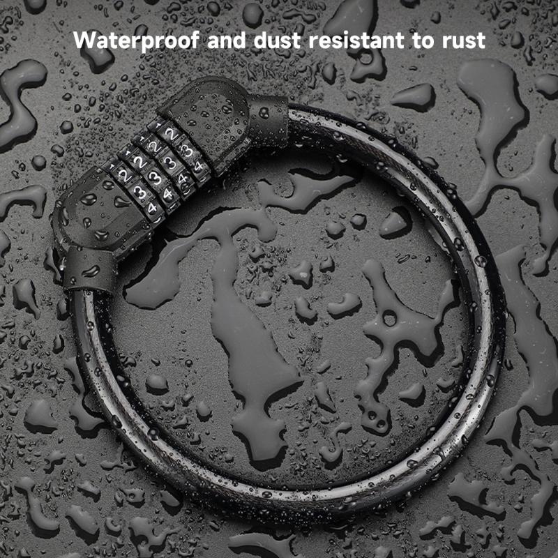 Bike Portable Code Lock Cable Anti Theft Security Resettable Combination Locks