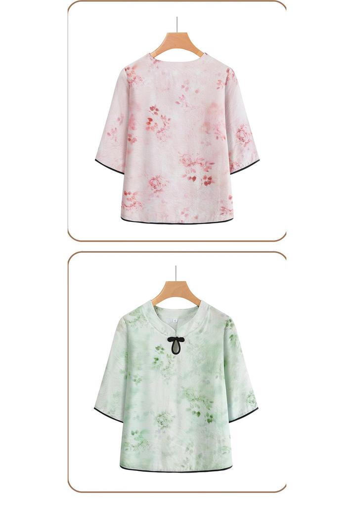 Elegant Spring Two-Piece Suit for Middle-Aged Women - Stylish Top & Casual Fashion Set for Autumn