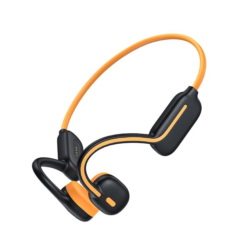 

Open Ear Bone Conductions Bluetooth-compatible Headphones For Swimming IPX8 Waterproof Wireless Sport Earphones With 10H Playtimes чорний/помаранчевий