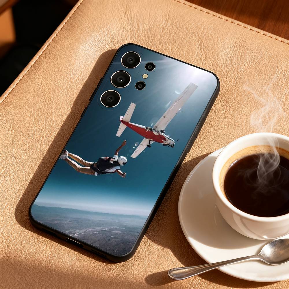 W-Wingsuit F-Freedom Phone Case For Samsung S26,S25,24,23,22,30,21,10,9,Ultra,Plus,Lite,FE Soft Black Case