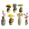 5/7/8Pcs Mini Ceramic Vase Refrigerator Magnet Home Office Kitchen Locker Fridge 3D Miniature Flower Vase Pot Magnetic Decoration Ornament