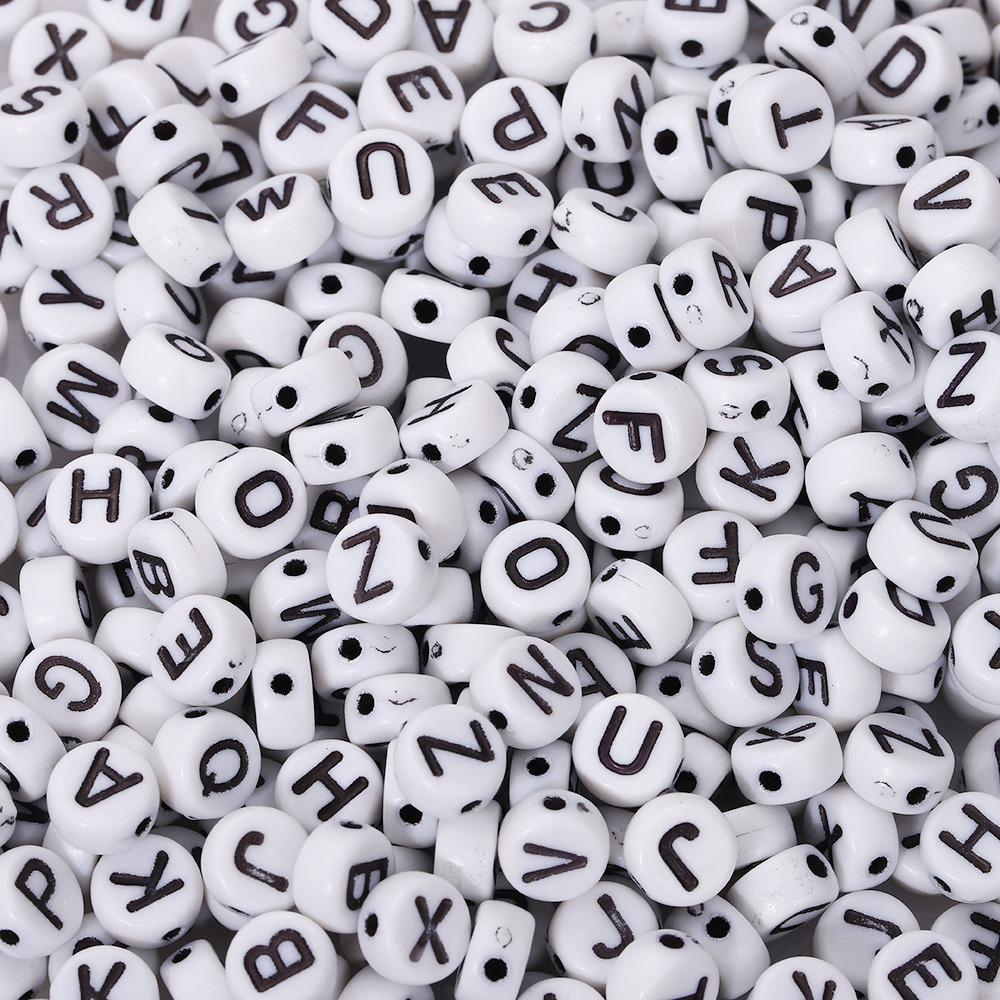 Acrylic Letter Beads for Kids' Jewelry Making – Educational DIY Beading Accessories
